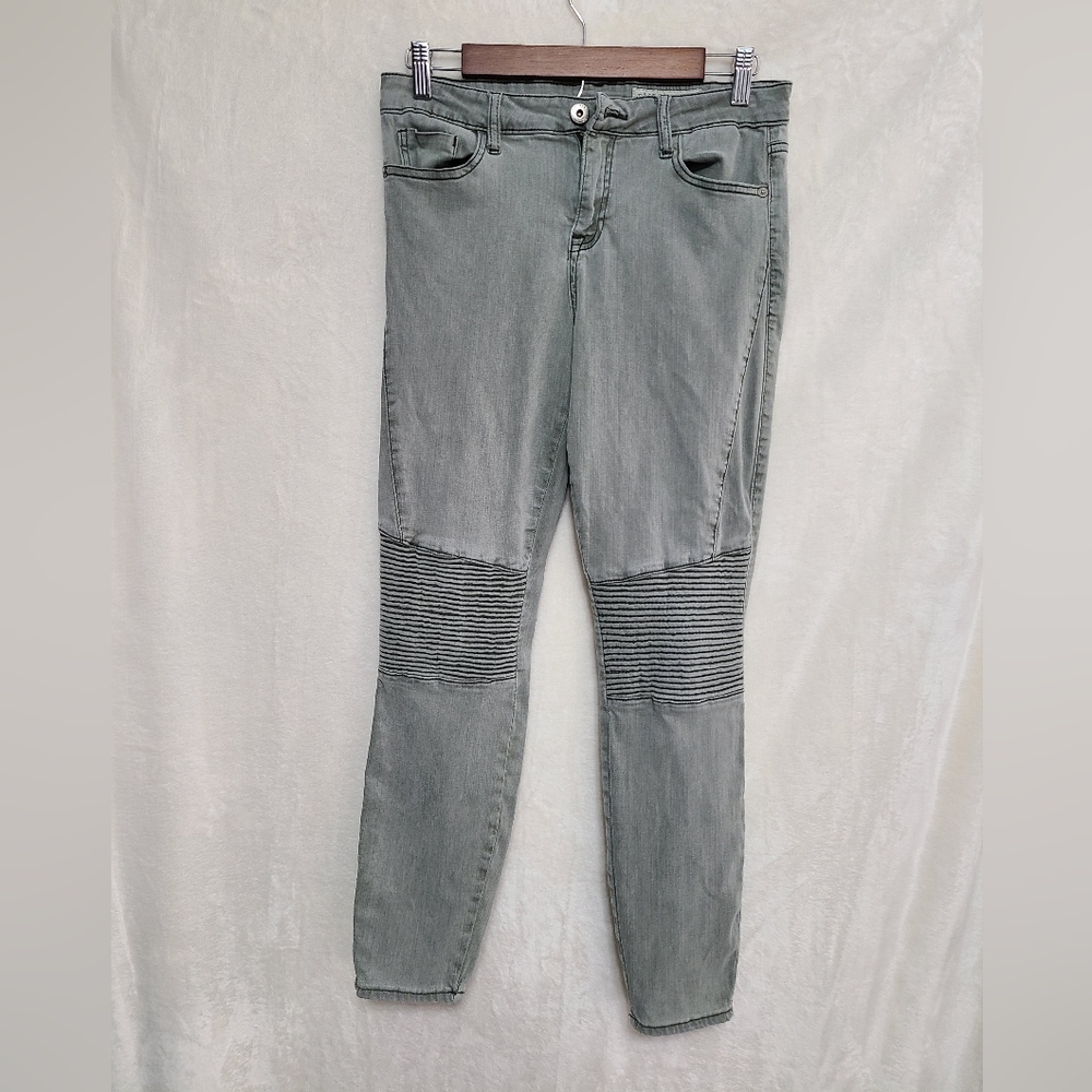 Pistola Women's Dusty Sage Moto Jeans Size 30